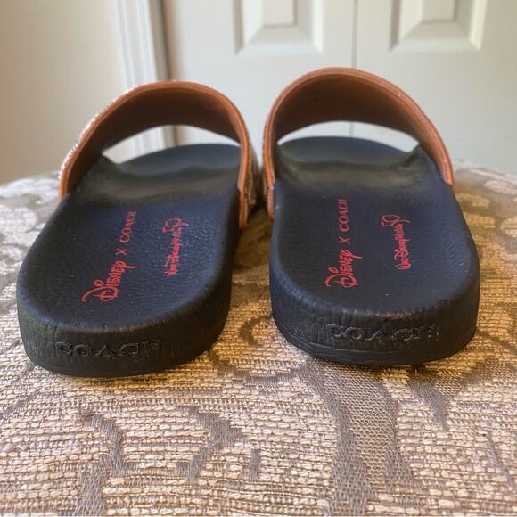 Walt Disney World 50th Coach Slide Signature Textile Jacquard Mickey Mouse SZ 7 - Picture 5 of 9